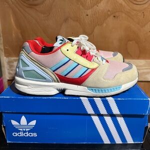 Adidas ZX 8000 “Vapour Pink / Aqua /Easy Yellow” – Originals Retro RunnerSize 10